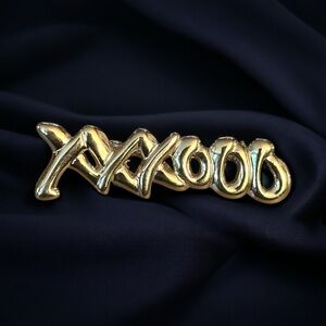 Vintage AFJ XXXOOO hugs and kisses brooch